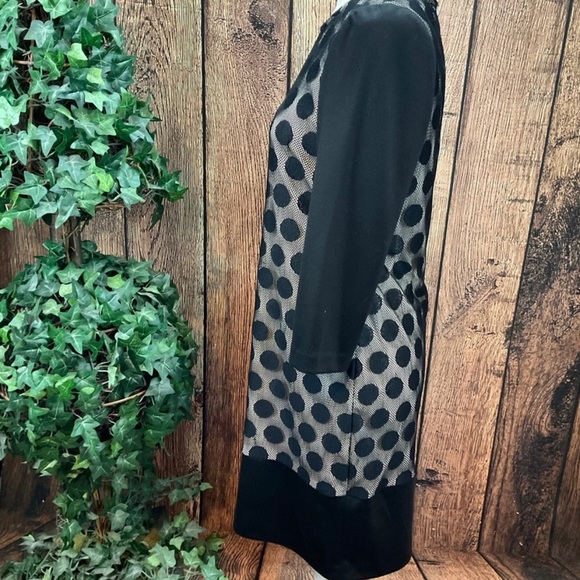 Black dress with polka dots & lace , size 10 - Picture 6 of 8